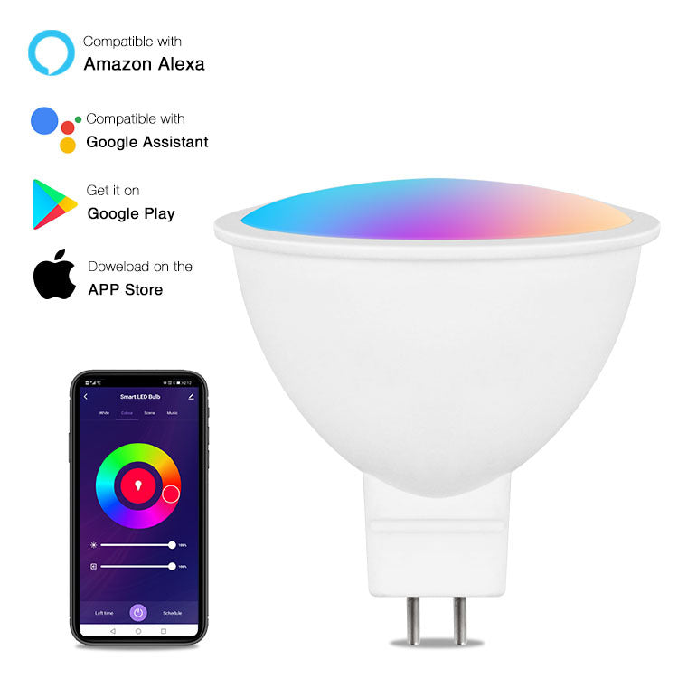 Smart MR16 LED Bulb 5W, GU5.3 Bi-Pin Base, WiFi